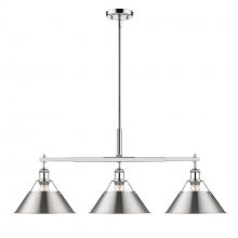  3306-LP CH-PW - Orwell 3-Light Linear Pendant in Chrome with Pewter